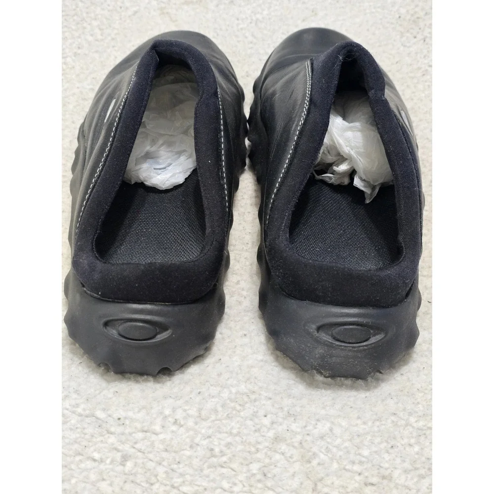 Oakley Flesh Mules Black Leather Slip On Techwear Shoes Mens 11 96548